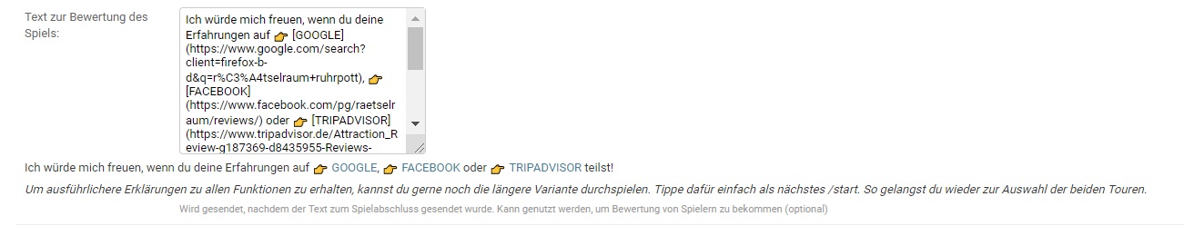 Raetselbot Spiel einrichten Teil 2